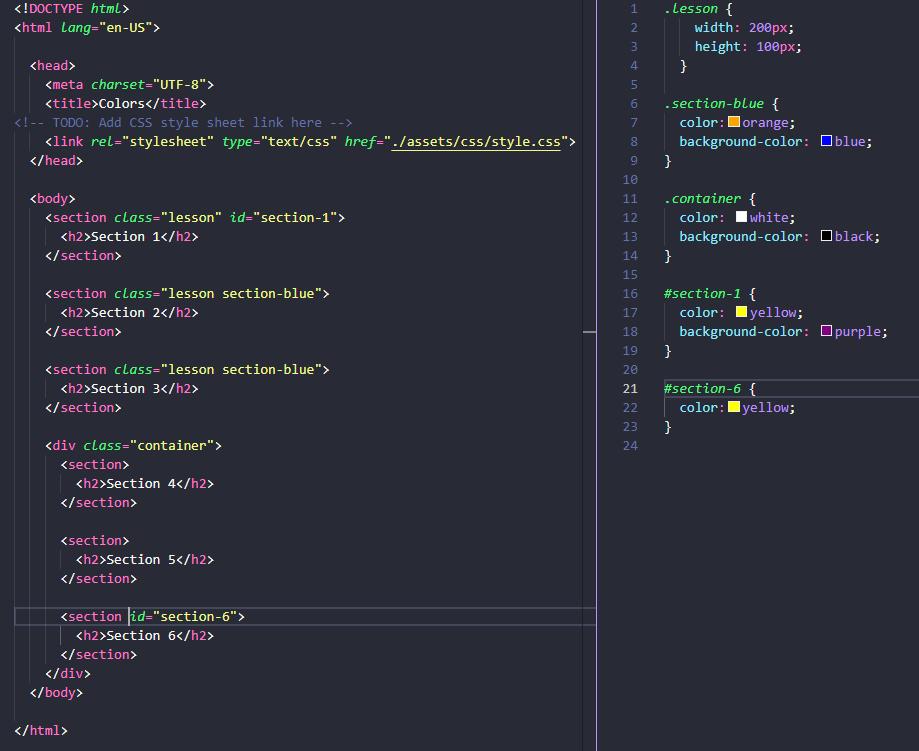 Example of Organizing tests