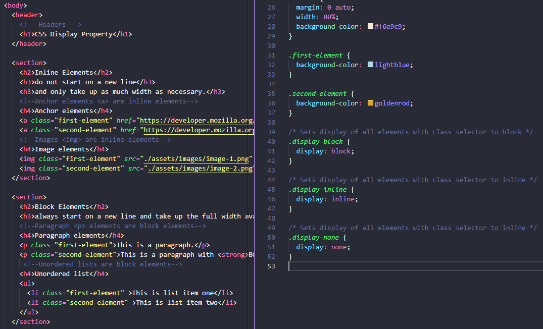 Example of Organizing tests