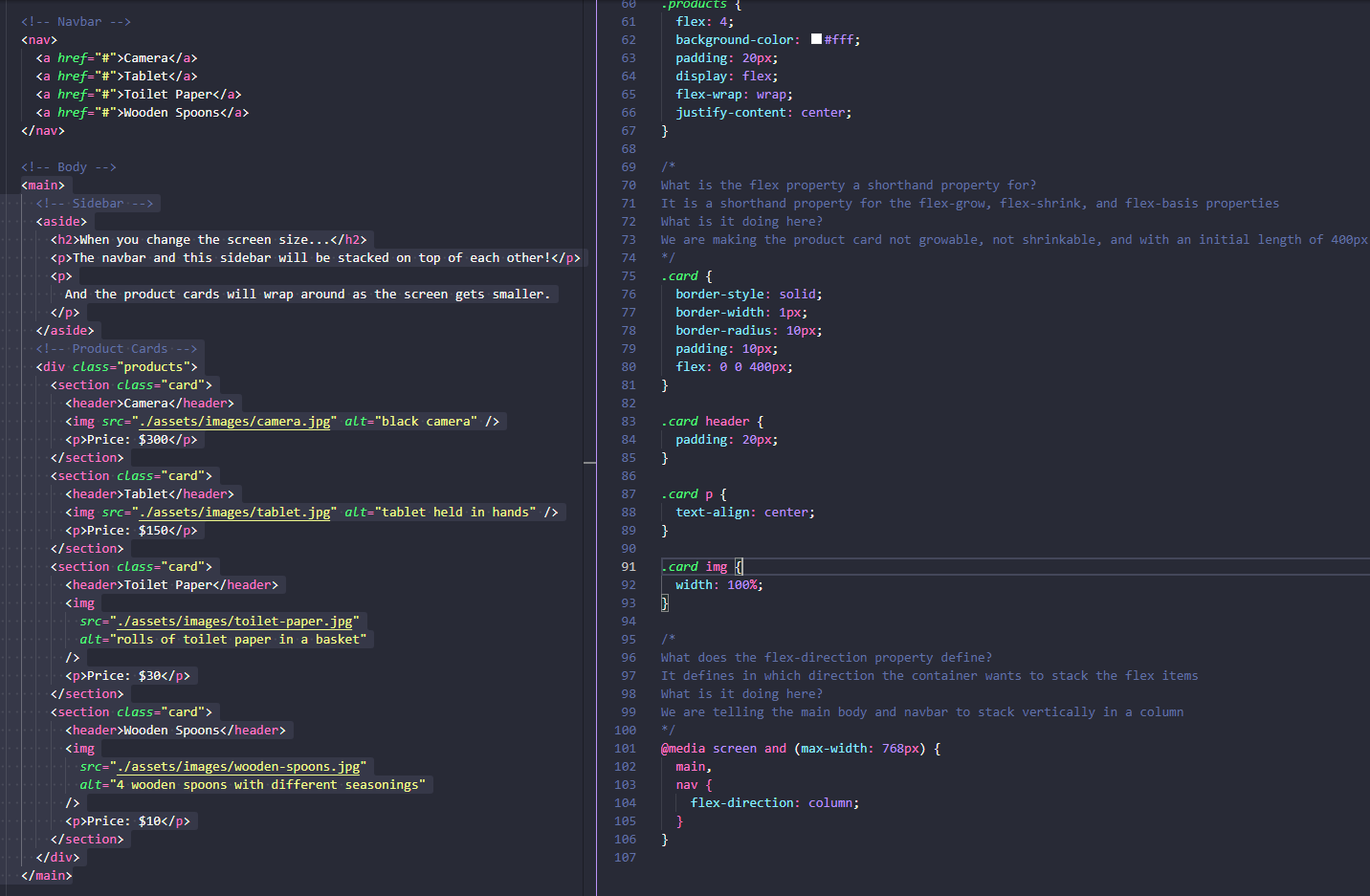 Example of Organizing tests