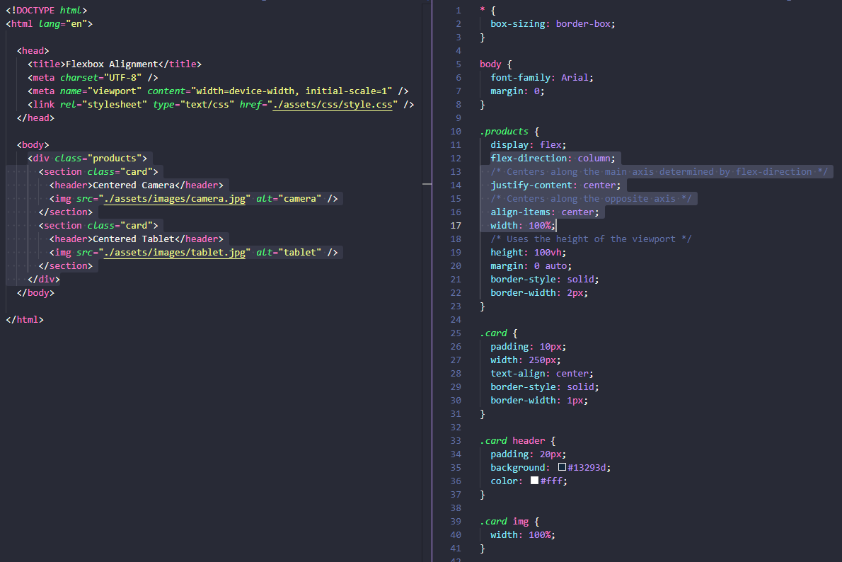 Example of Organizing tests