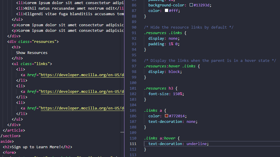Example of Organizing tests