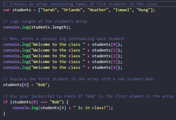 Example of Organizing tests