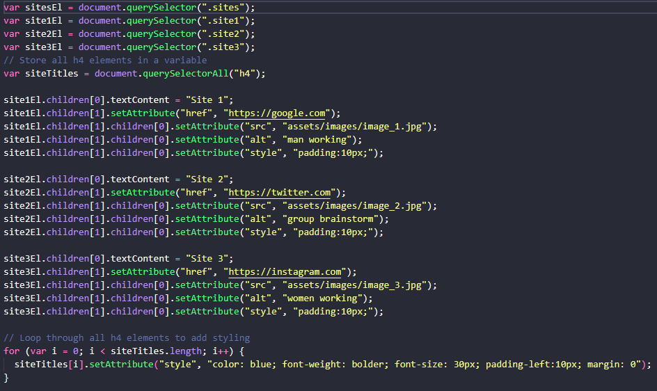 Example of Organizing tests