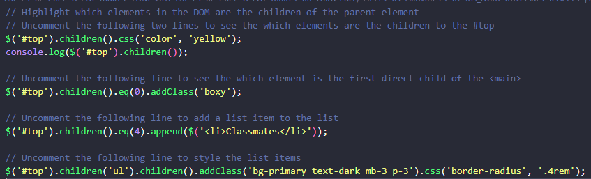 Example of Organizing tests