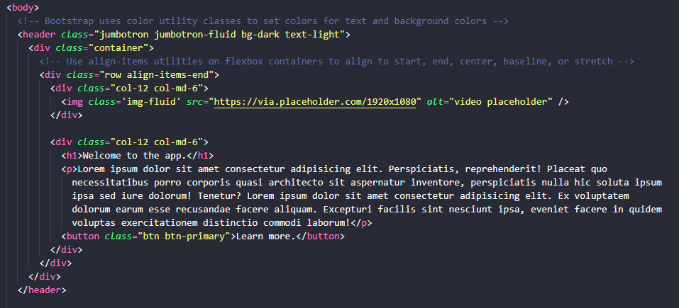 Example of Organizing tests