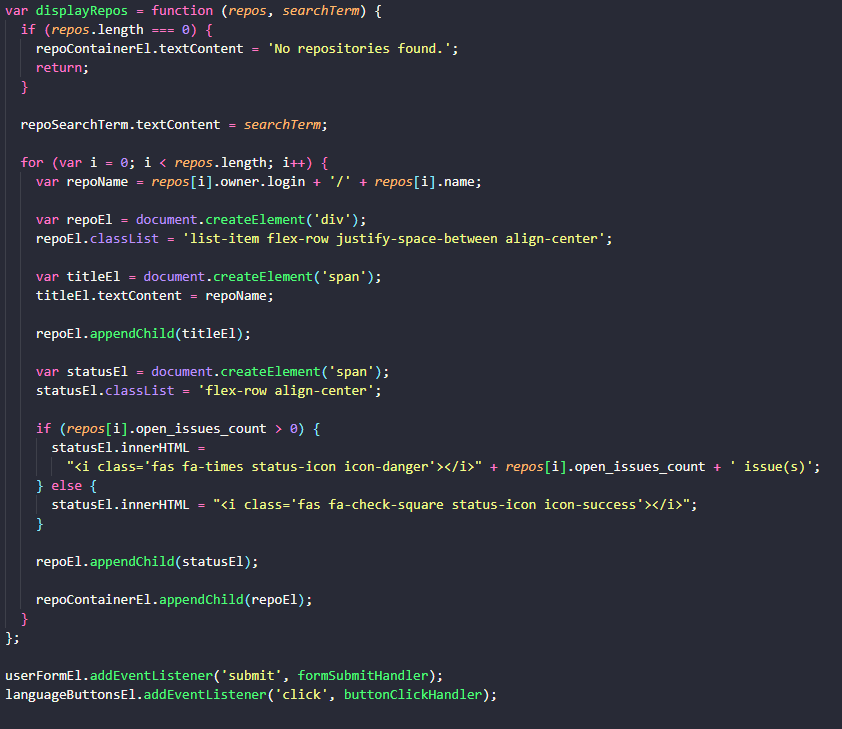 Example of Organizing tests