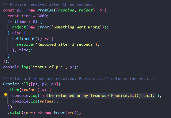 Example of Promise All