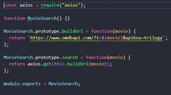 Example of Organizing tests