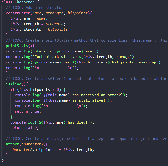 Example of Organizing tests