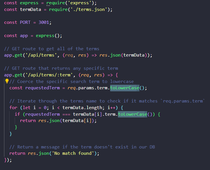 Example of Organizing tests