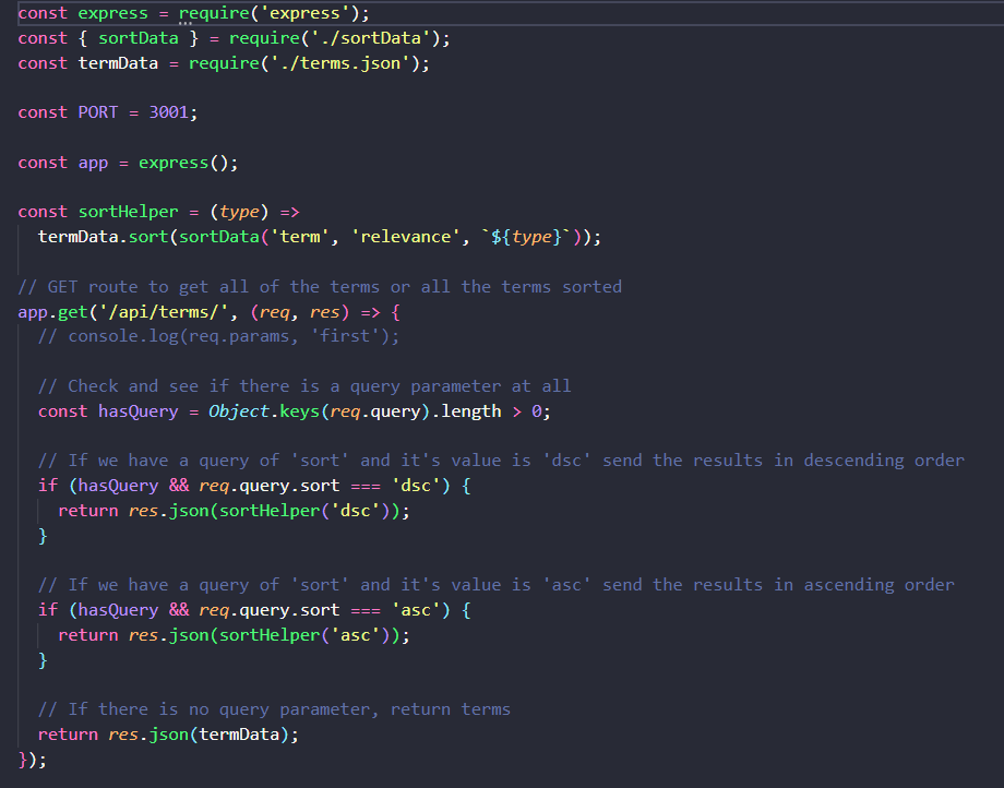Example of Organizing tests