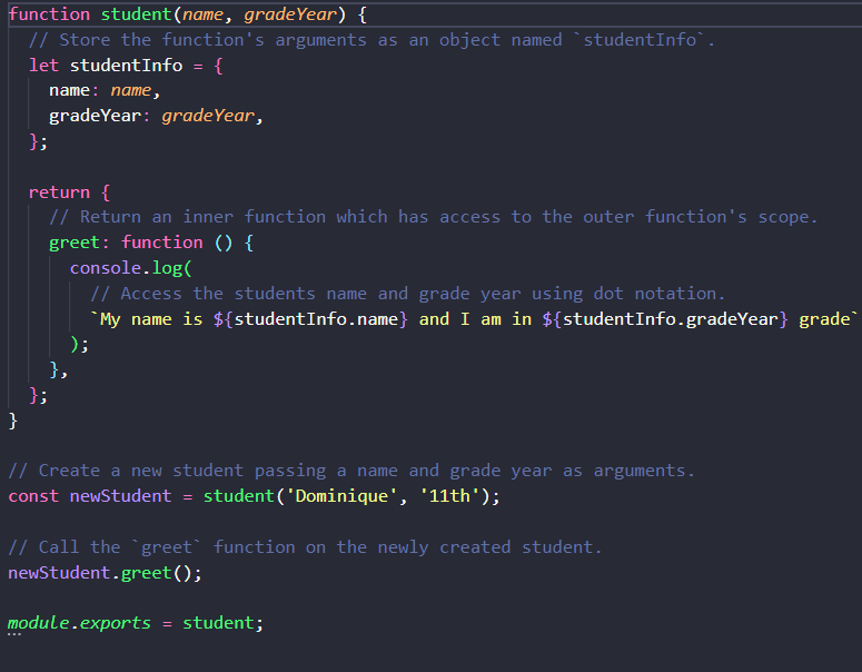 Example of Organizing tests