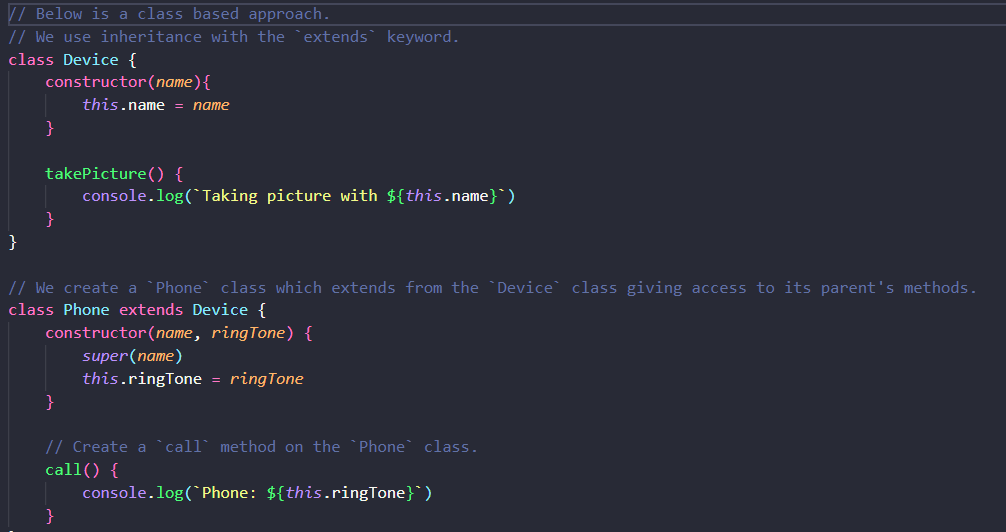 Example of Organizing tests